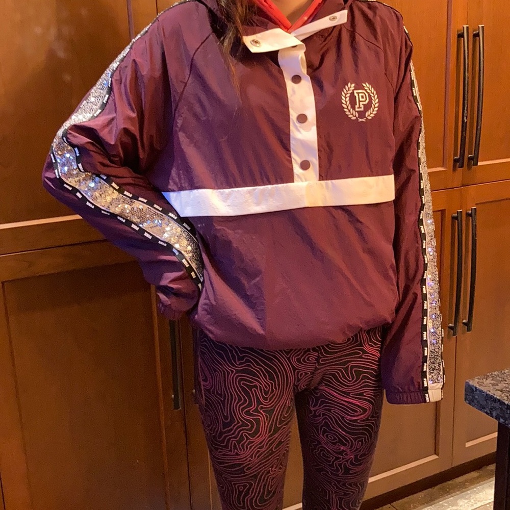 Burgundy wind breaker